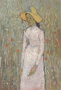 Vincent Van Gogh, Young Girl Standing against a Background of Wheat (nn04)